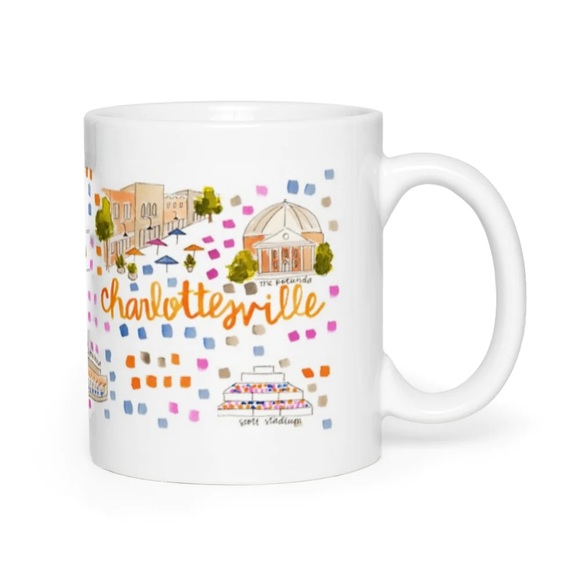 EH Evelyn Henson Charlottesville Virginia UVA University of Virginia Map Mug - Picture 3 of 13